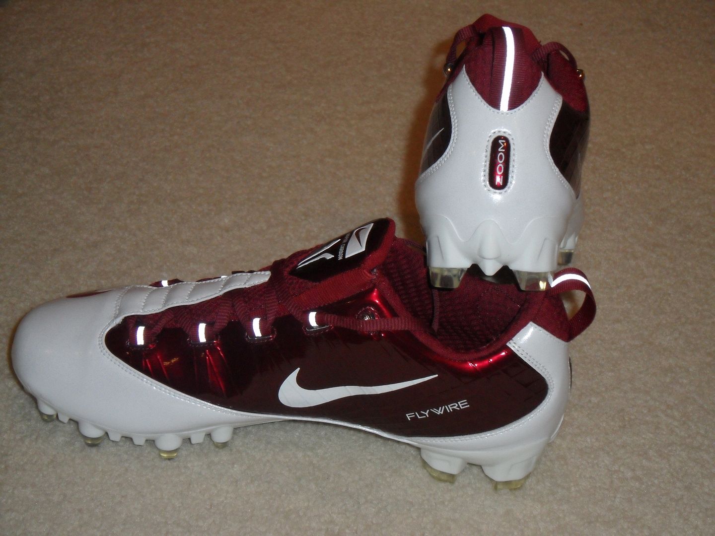 maroon nike football cleats