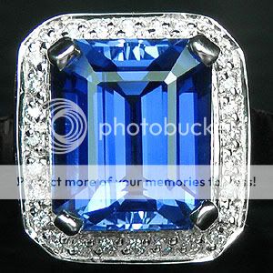 24.05 CT. BLUE SAPPHIRE SILVER 925 RING  