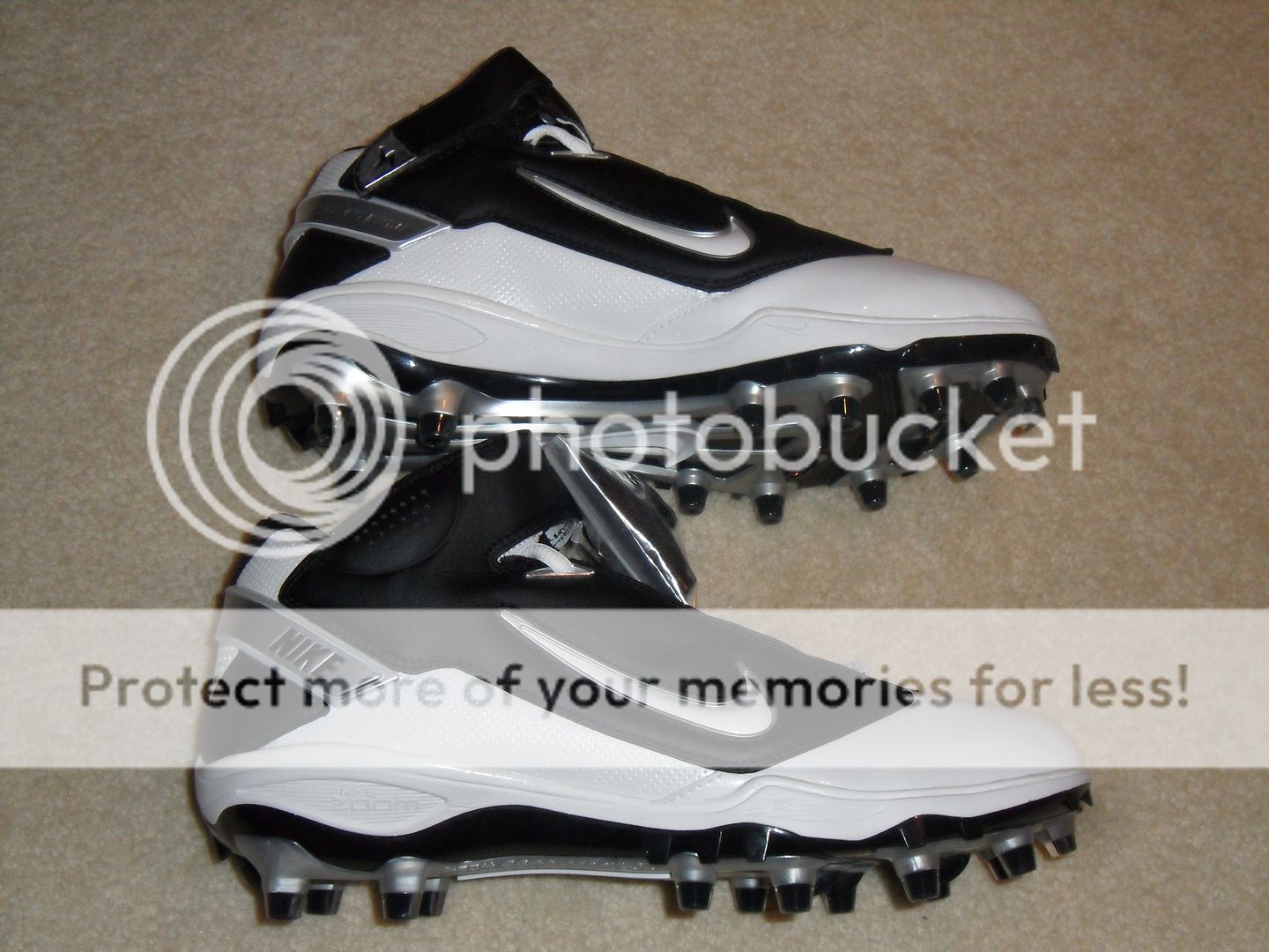 NEW Mens Nike Air LT III TD SUPERBAD Football Cleats 9 White Black 