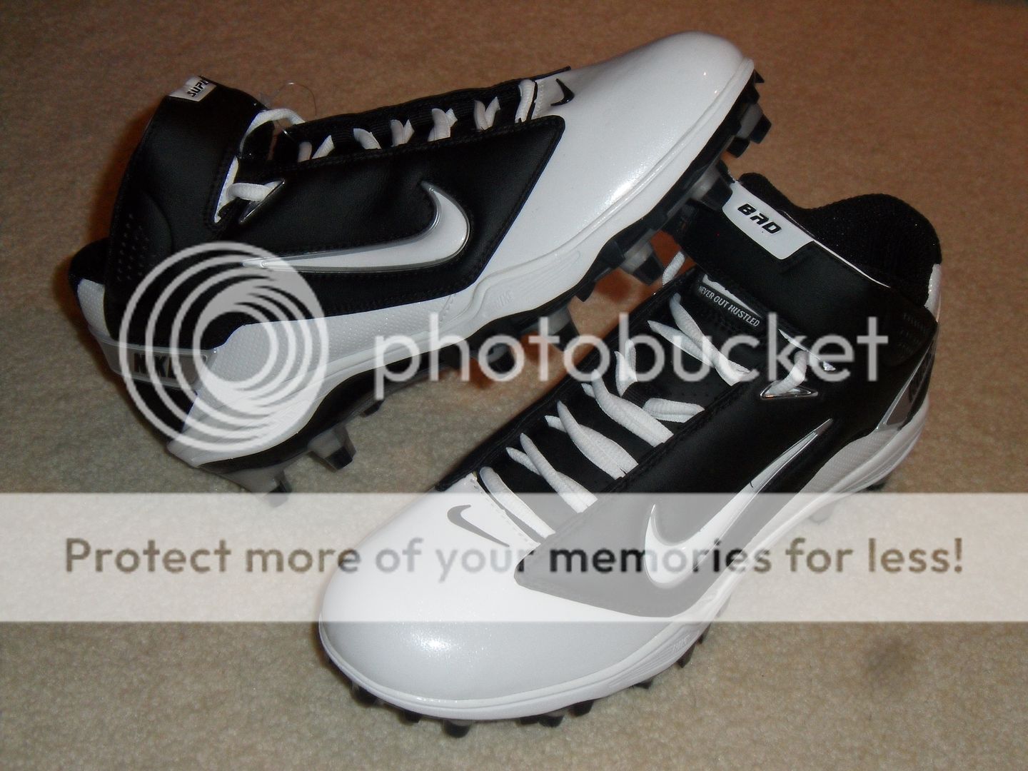 NEW Mens Nike Air LT III TD SUPERBAD Football Cleats 9 White Black 