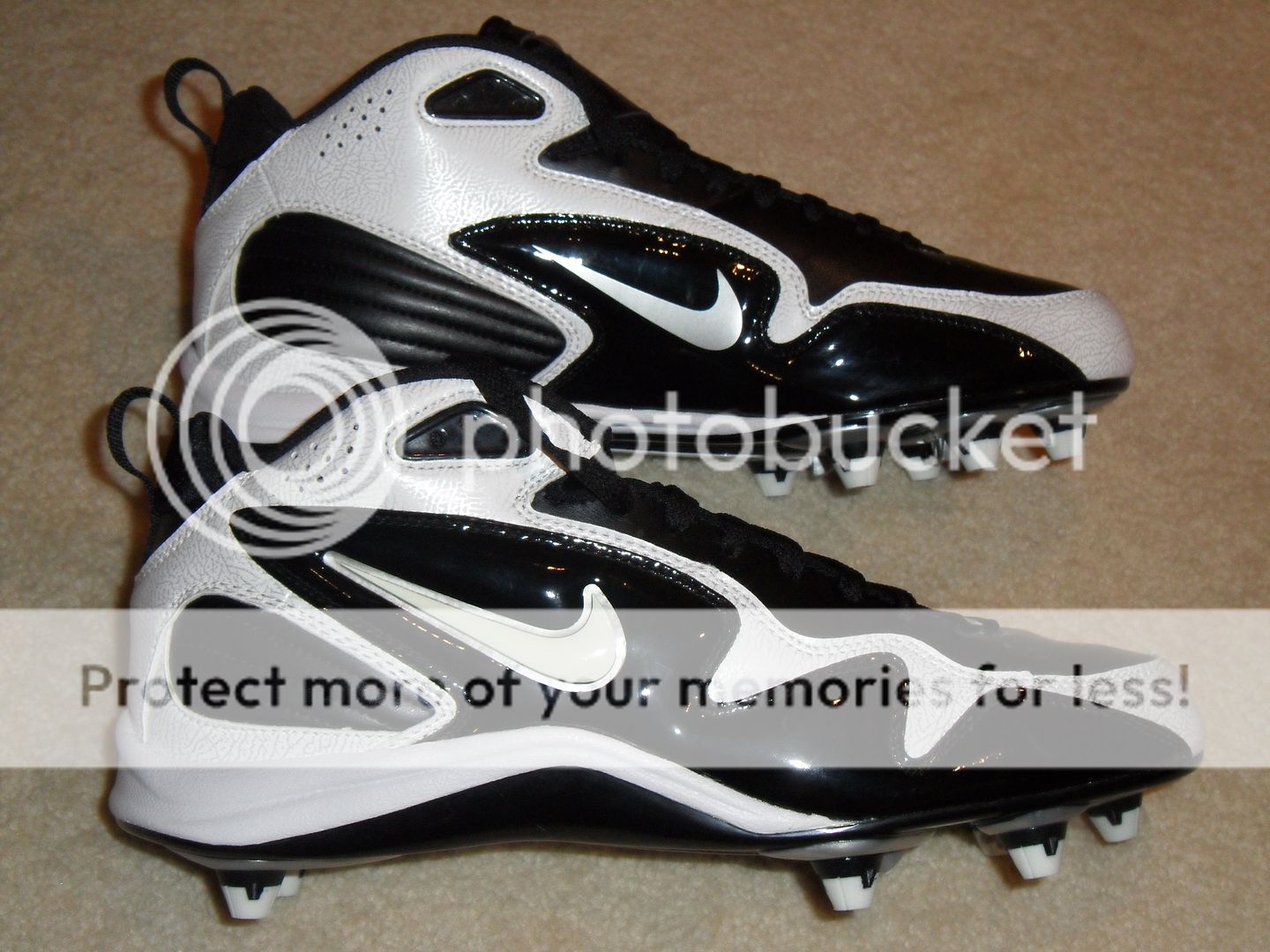 NEW Mens Nike AIR ZOOM WOODSHED D 3/4 Football Cleats 11 Black White 