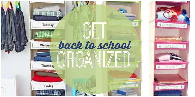how to organize your life for back to schol