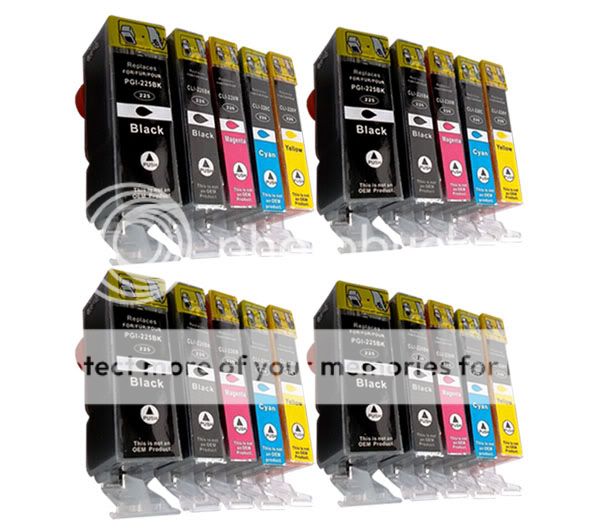 For Canon 25x PGI 225 CLI 226 Ink Cartridge 5 Sets PIXMA iX6520 MG8220 