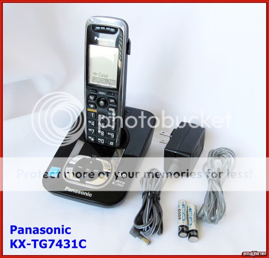 Panasonic KX TG7431C DECT 6 0 Black Cordless Phone with Answering