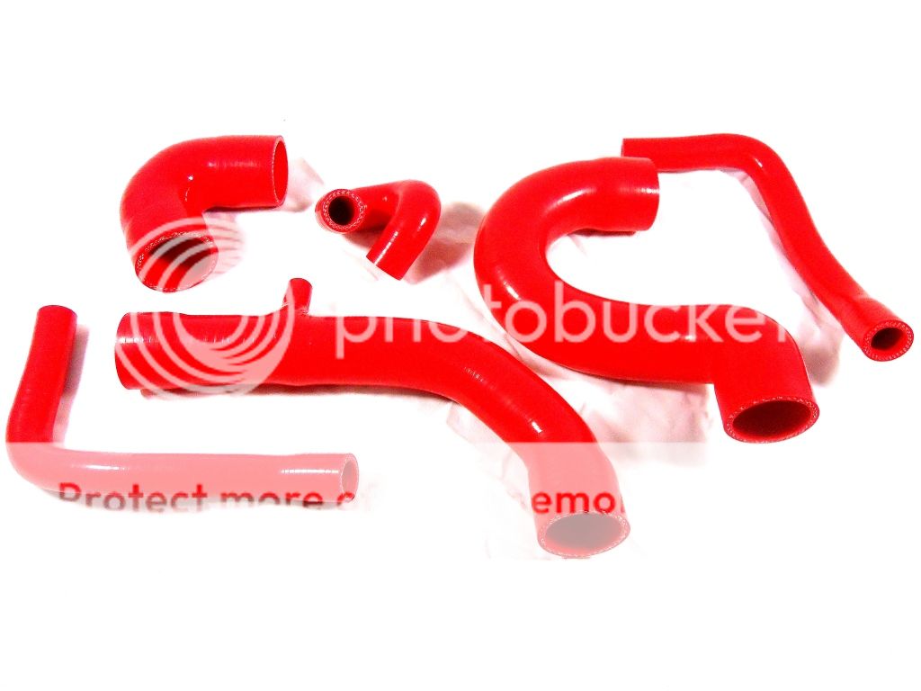 Silicone Radiator Hose Kit with Clamps BMW M5 E34 1991 1993 Red