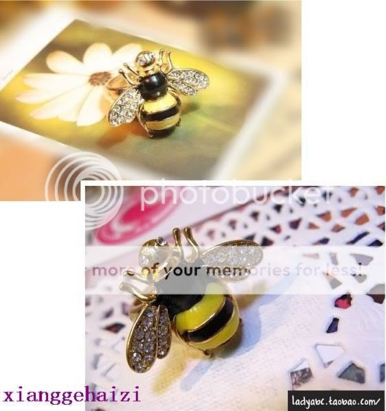 Fashion Lovely Rhinestone Bee Design Ring For Young  