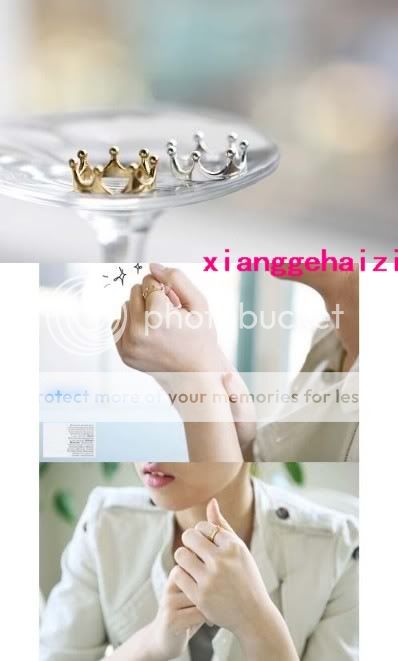 Fashion Small Open Alloy Imperial Crown Ring // 2 Color  