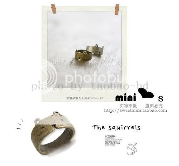 Fashion Amazing Retro Cute Bear adjustable Rings 2color  