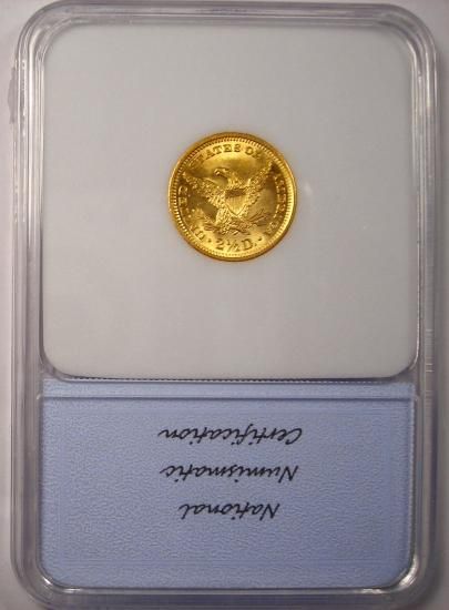   Gold Quarter Eagle $2.50   GEM BU   RARE MS Uncirculated Coin  