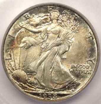  Walking Liberty Half Dollar 50c ICG MS65 Beautiful Gem Coin ★