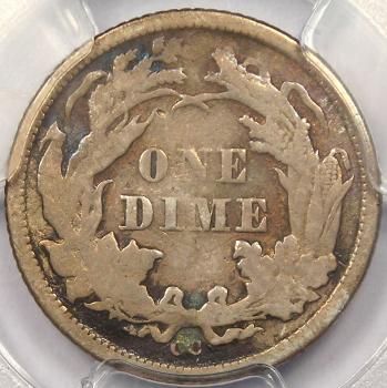 1872-cc seated liberty dime 10c - pcgs vf details - rare carson