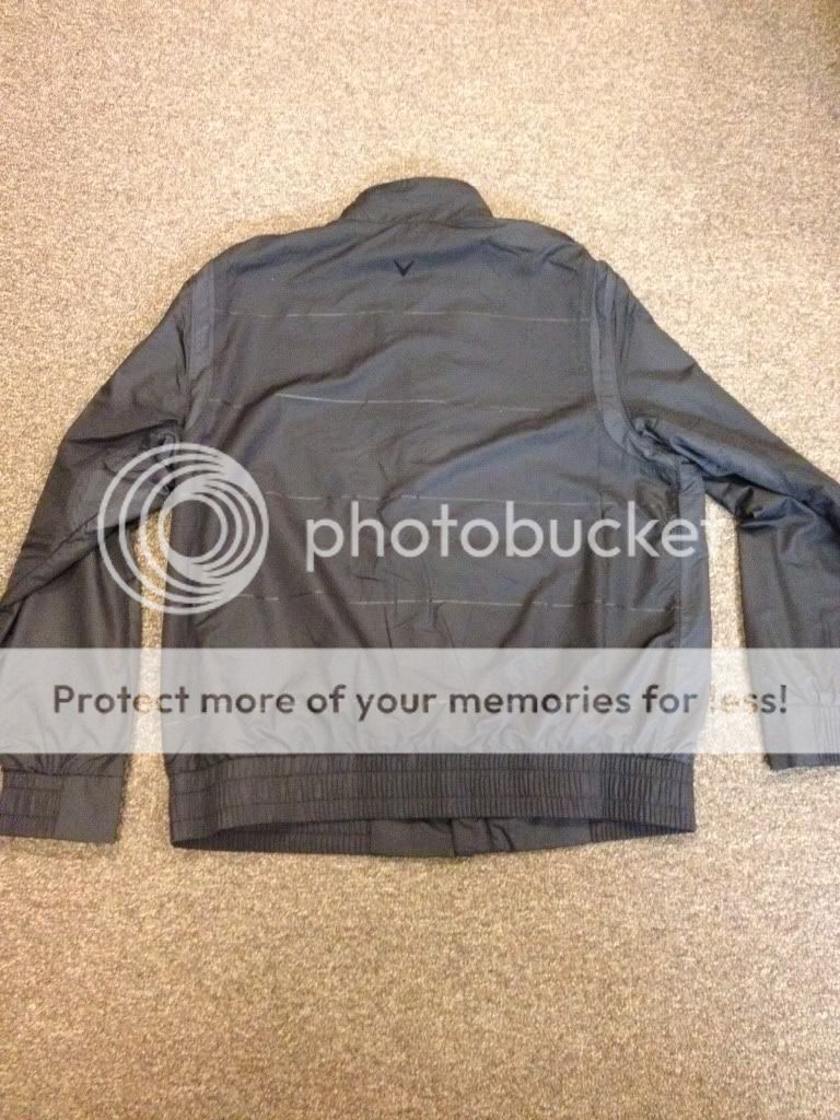 NWT RT $120 L Large Callaway Weather Series Black Jacket Coat Zip Golf 