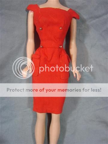 Vintage Barbie Red Sheath Sensation #986 Dress  