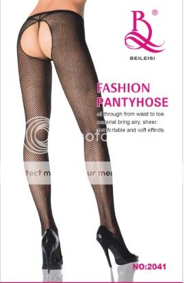   Style Flat Knit Fishnet Thigh High Stockings Nylons Hosiery Black 2041