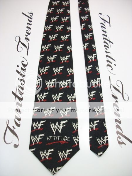 RALPH MARLIN SILK TIE WWF ATTITUDE WRESTLING LOGO WWE  