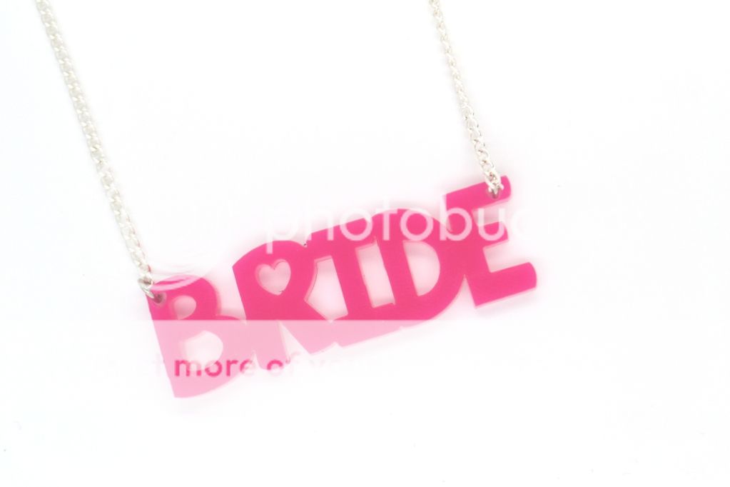 Hen Party Wedding Bride Word Necklace Acrylic Necklace Gift Lilly 