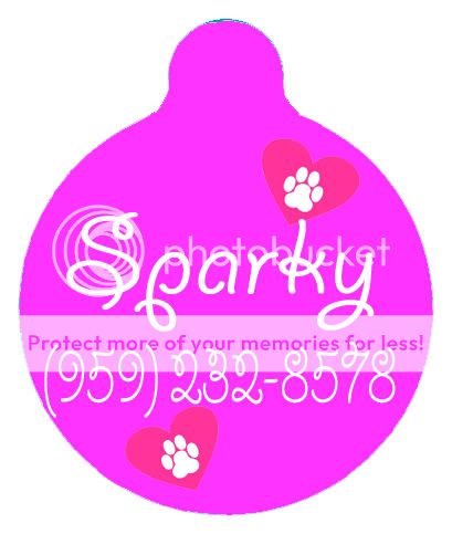 CIRCLE SHAPED PERSONALIZED DOG/CAT PET ID TAG  