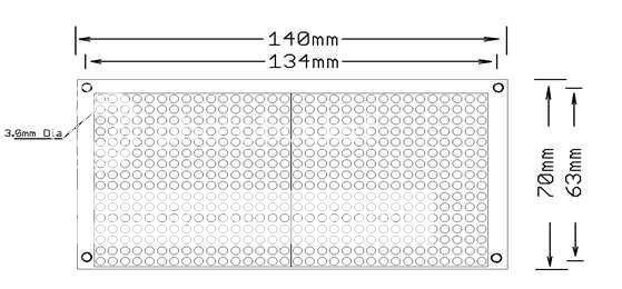 USB enabled intelligent 32x16 pixel LED matrix display BLUE 