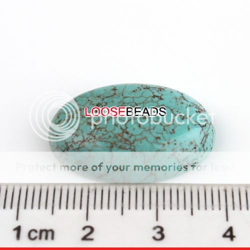  SHIPPING 6PCS Oval Natural 25mm x18mm TURQUOISE CABOCHON B306  
