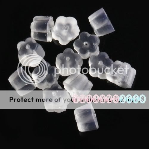 Wholesale lots 1000pcs Rubber Flower Earrings Back Stopper Findings 