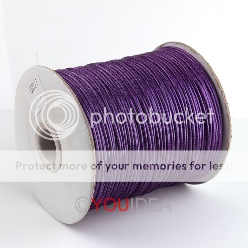   Ship 20M Bulk Purple Waxed Nylon Thread Necklace Cords 2mm Dia 130221