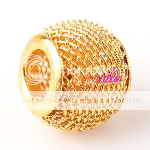 Freeshipping 20 Mesh Metal Wire Rondelle Ball Beads Pick your Colors 