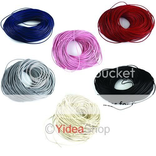 10m Multi 32.8 Foot Round Real Leather Jewelry Cord 2mm  