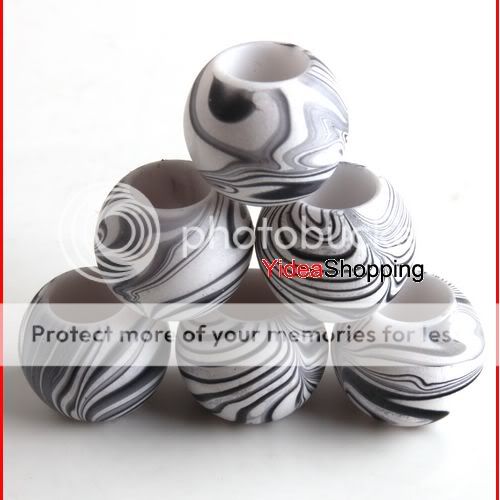 80 Lots Gray Round Acrylic Bead Fit Bracelet 13MM P1580  