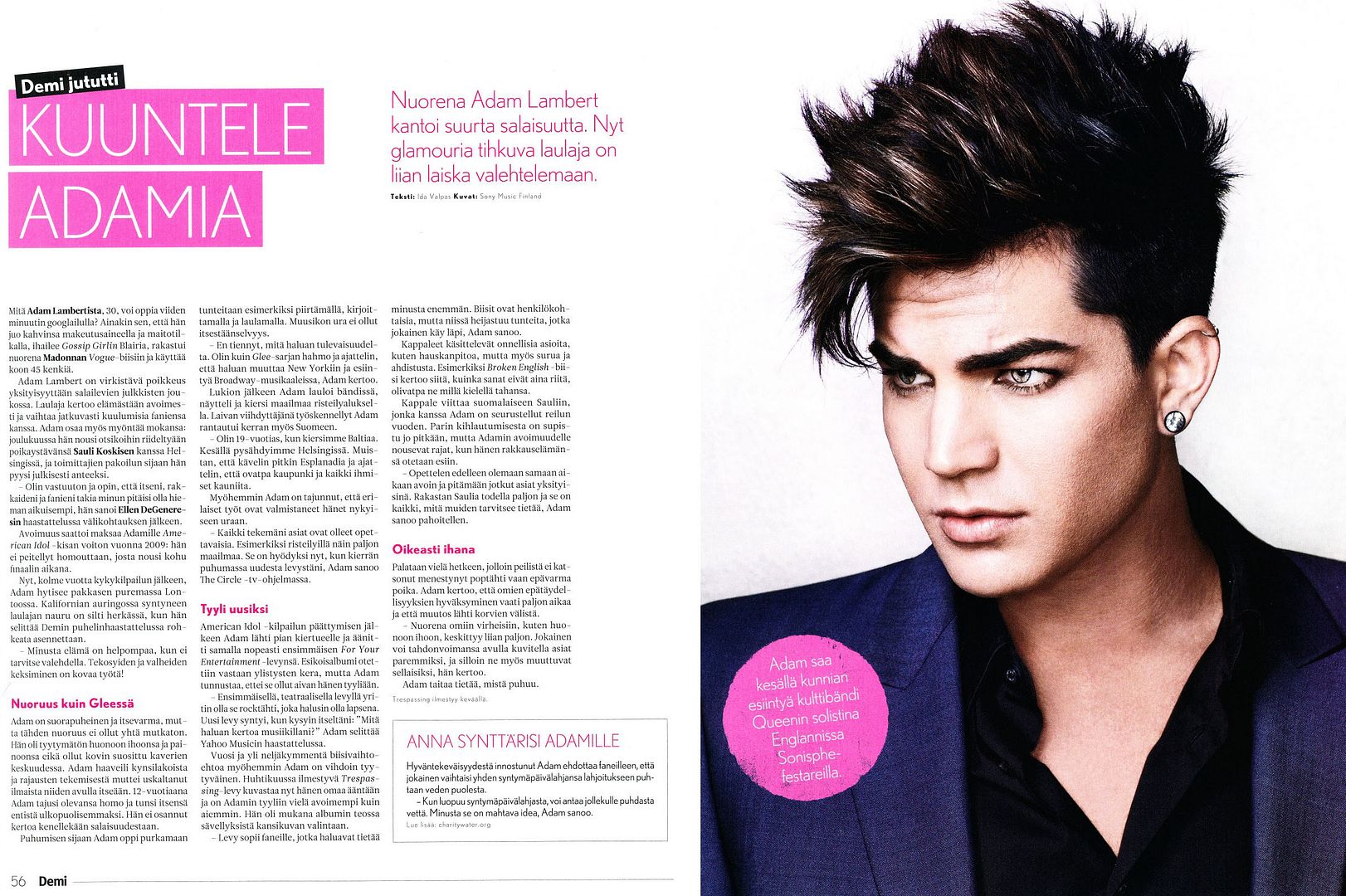 illuxxia @illuxxia &quot;Listen to <b>Adam</b>&quot; Demi magazine Finland 4/2012 ...